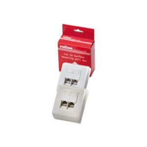 Roline Dose - Wanddose - RJ-45 X 2 - Elfenbein