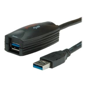 Roline - USB-Verlängerungskabel - USB Type A (W) bis USB Type A (M) - USB 3.0 - 5 m - Schwarz