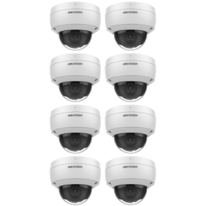 HIKVISION Kamera-Set 8x IP Dome Überwachungskamera DS-2CD3156G2-IS(2.8mm)(C)