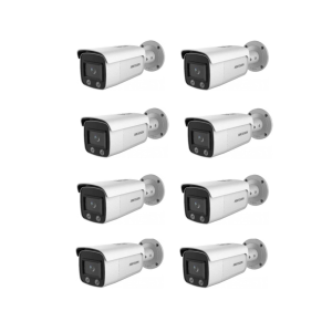 HIKVISION  Überwachungskamera Set mit 8x IP Bullet Kamera DS-2CD2T47G2-L(2.8mm)(C)