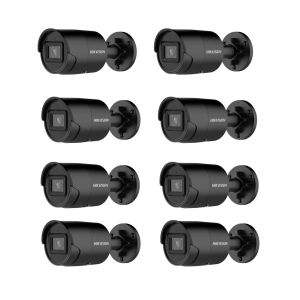 HIKVISION Kamera-Set 8x IP Bullet Kamera DS-2CD2063G2-IU(2.8mm)(BLACK)