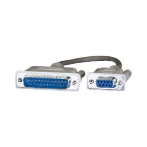 Roline - Kabel seriell - DB-9 (W) bis DB-25 (M) - 3 m - geformt, Daumenschrauben - Grau