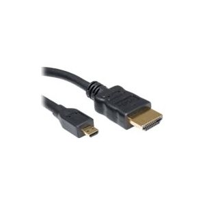 Roline HDMI High Speed Cable with Ethernet - HDMI mit Ethernetkabel - HDMI (M) bis mikro HDMI (M) - 2 m - abgeschirmt - Schwarz