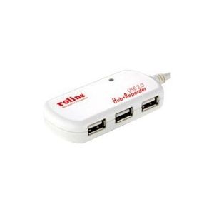 ROLINE USB 2.0 Hub with Repeater - Hub - 4 x USB 2.0 - Desktop