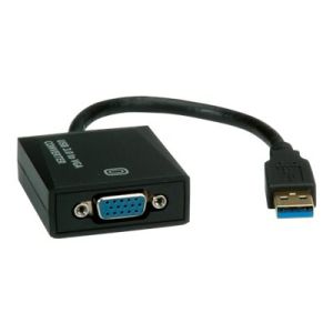 VALUE - Externer Videoadapter - USB 3.0 - D-Sub - Schwarz