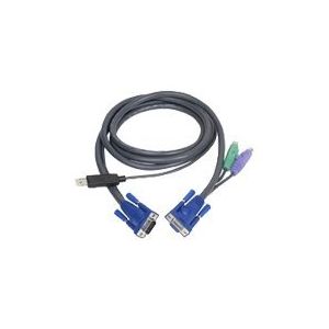 ATEN Intelligent KVM Cable 2L-5502UP - Tastatur- / Video- / Maus- (KVM-) Kabel - USB, HD-15 (M) bis PS/2, 6-polig, HD-15 - 1.8 m