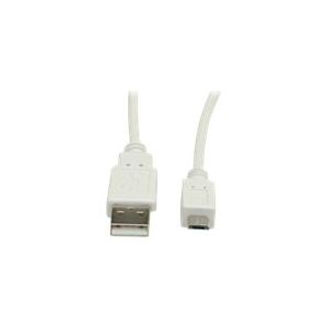VALUE - USB-Kabel - Micro-USB Type B (M) bis USB (M) - USB 2.0 - 15 cm - weiß