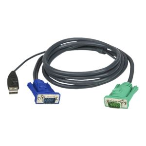 ATEN 2L-5202U - Tastatur- / Video- / Maus- (KVM-) Kabel - USB, HD-15 (M) bis USB, HD-15 (M) - 1.8 m - für KVM on the NET CS1708, CS1716; Master View max CS-1716; MasterView USB KVM Switch CS-1708