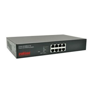 ROLINE - Switch - 8 x 10/100 (PoE) - Desktop - PoE