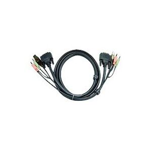 ATEN 2L-7D05U - Video- / USB- / Audio-Kabel - USB, stereo mini jack, DVI-D (M) bis stereo mini jack, USB Type B, DVI-D (M) - 5 m