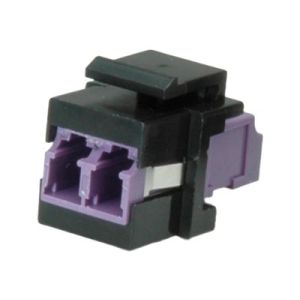 Roline Fiber Optic Keystone Jack - Modulare Eingabe - LC MM X 2 - Schwarz, violett