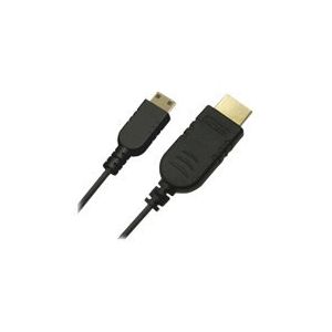 Roline Slim HDMI High Speed Cable with Ethernet - HDMI mit Ethernetkabel - HDMI (M) bis mini HDMI (M) - 1.2 m - abgeschirmt - Schwarz