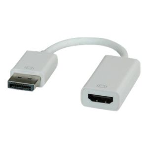 Roline - Videoanschluß - HDMI (W) bis DisplayPort (M) - 15 cm - weiß