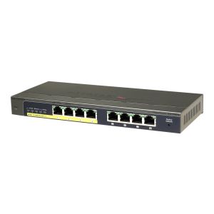 NETGEAR ProSafe Plus GS108PE - Switch - nicht verwaltet - 4 x 10/100/1000 (PoE) + 4 x 10/100/1000 - Desktop, wandmontierbar - PoE