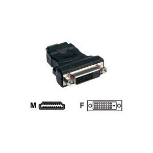 Roline - Videoanschluß - HDMI (M) bis DVI-D (W) - Schwarz