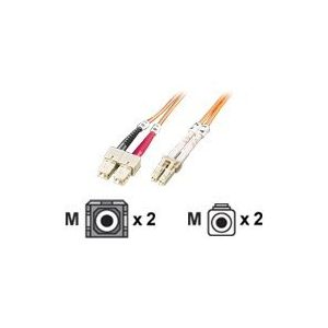 Secomp - Patch-Kabel - LC single-mode (M) bis SC single-mode (M) - 1 m - Glasfaser - 9 / 125 Mikron