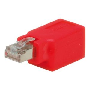 Roline - Crossover-Adapter - RJ-45 (M) bis RJ-45 (W) - STP - CAT 5 - Rot