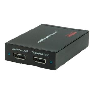 ROLINE - Video-/Audio-Splitter - 2 x DisplayPort - Desktop