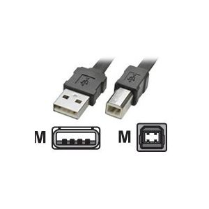 Roline USB Flat Cable - USB-Kabel - USB (M) bis USB Typ B, 4-polig (M) - 1.8 m - Schwarz