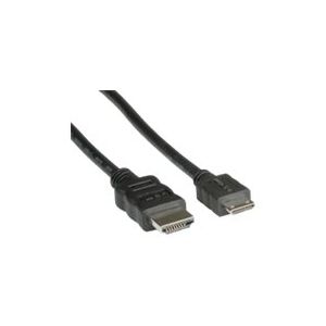 VALUE High Speed - HDMI mit Ethernetkabel - HDMI (M) bis mini HDMI (M) - 2 m - abgeschirmt - Schwarz