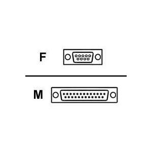 Roline - Kabel seriell - DB-9 (W) bis DB-25 (M) - 3 m