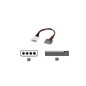 Roline - Stromkabel - interne Stromversorgung, 4-polig (M) bis 15 PIN SATA Power (M) - 20 cm