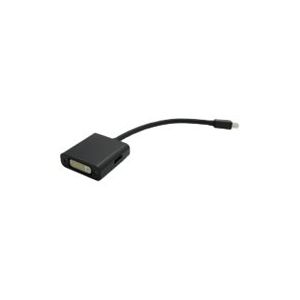 VALUE - Videoanschluß - DisplayPort / HDMI / DVI - Mini DisplayPort (M) bis DVI-I, HDMI, DisplayPort (W) - 10 cm - Schwarz