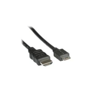 Roline - HDMI mit Ethernetkabel - HDMI (M) bis mini HDMI (M) - 2 m - abgeschirmt - Schwarz