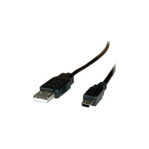 Roline - USB-Kabel - USB (M) bis Mini-USB, Typ A (M) - USB 2.0 - 80 cm - Schwarz