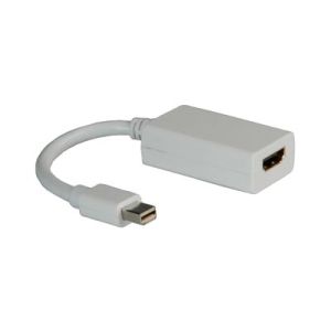 Roline - Videoanschluß - DisplayPort / HDMI - HDMI (W) bis Mini DisplayPort (M) - 10 cm - weiß