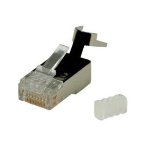 Roline - Netzwerkanschluss - RJ-45 (M) - CAT 6 - geformt - durchsichtig (Packung mit 10)