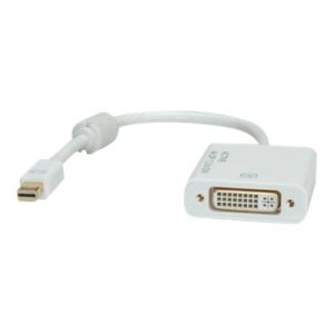 Roline - Display-Adapter - Dual Link - DVI-D (W) bis Mini DisplayPort (M) - 10 cm - weiß