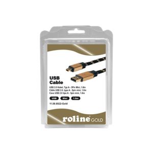 Roline Gold - USB-Kabel - Mini-USB, Typ B (M) bis USB (M) - USB 2.0 - 1.8 m