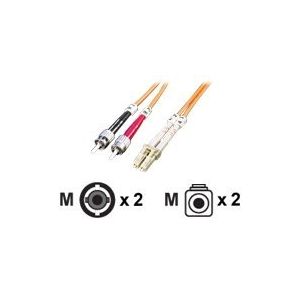 Secomp - Patch-Kabel - LC single-mode (M) bis ST single-mode (M) - 2 m - Glasfaser - 9 / 125 Mikron