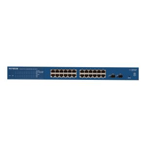 NETGEAR ProSAFE GS724T 24-Port Gigabit Smart Managed Switch - Switch - L3 Lite - verwaltet - 24 x 10/100/1000 + 2 x Gigabit SFP - Desktop, an Rack montierbar