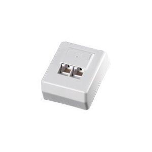 Roline Wall Jack - Wanddose - RJ-45 X 2 - weiß