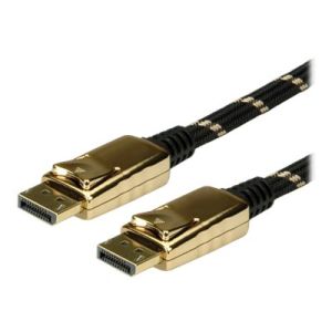 Roline Gold - DisplayPort-Kabel - DisplayPort (M) bis DisplayPort (M) - 7.5 m - Schwarz, Gold