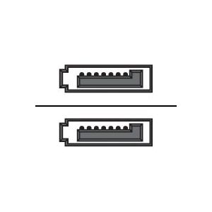 Roline - SATA-Kabel - Serial ATA 150/300/600 - SATA (W) bis SATA (W) - 50 cm - 90° Stecker, eingerastet