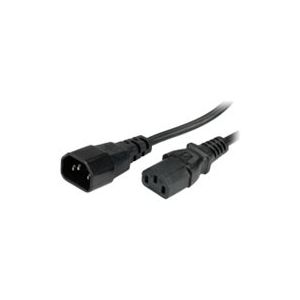 VALUE - Stromkabel - IEC 320 EN 60320 C13 bis IEC 320 EN 60320 C14 - Wechselstrom 250 V - 50 cm - geformt