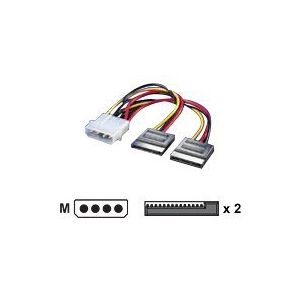 Roline - Stromkabel - 15 PIN SATA Power (M) bis interne Stromversorgung, 4-polig (M)