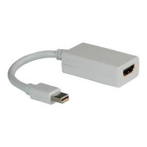 Roline - Videoanschluß - DisplayPort / HDMI - HDMI (W) bis Mini DisplayPort (M) - 10 cm - weiß