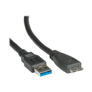 Roline - USB-Kabel - Micro-USB Type B (M) bis USB Type A (M) - USB 3.0 - 80 cm - geformt