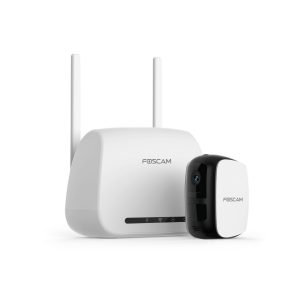 Foscam E1 (2.8mm) WLAN Mini Kamera 2MP weiß mit Basisstation