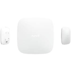 Ajax HUB PLUS Funk-Alarmzentrale mit vier Kommunikationskanälen WLAN, Ethernet, WCDMA und GSM  in Farbe weiß