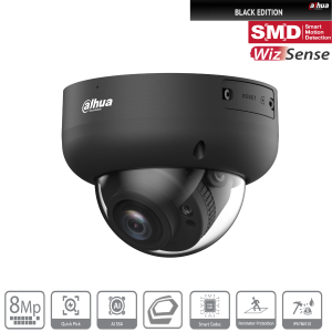 Dahua IPC-HDBW3841RP-ZS-S2-B (2,7-13,5 mm) Dome Kamera schwarz 4k