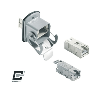 Metz Connect BTR Industry IP67 V5 metal bulkhead, Einbaubuchse