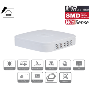 Dahua NVR4104-P-EI Netzwerkvideorekorder 4 Kanal - 4 PoE NVR