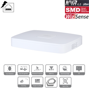 Dahua NVR4108-8P-EI Netzwerkvideorekorder 8 Kanal - 8 PoE NVR